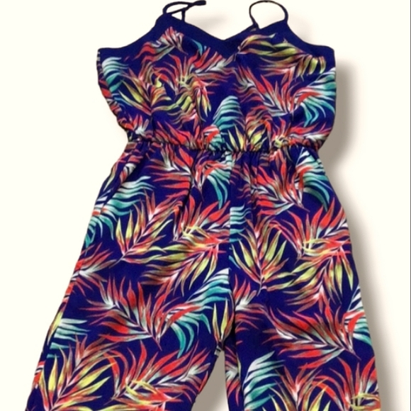 017 Women's Jumpsuit Size L Xhilaration Pants Romper Fall Floral Print Colors - Picture 2 of 10
